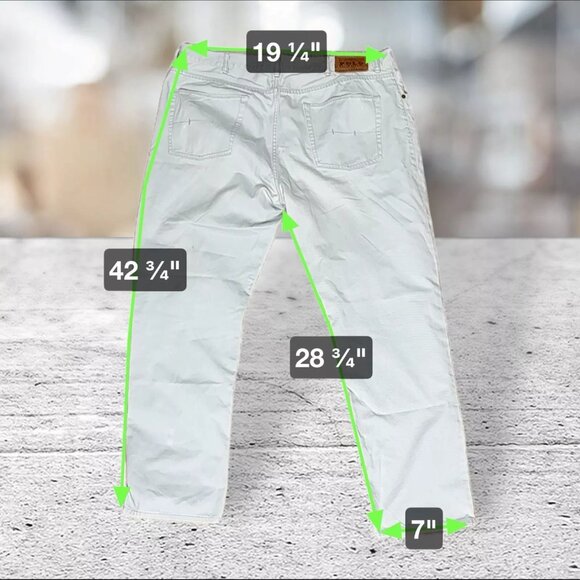 Polo Ralph Lauren Mens Varick slim straight size 40 x 30 Light Blue Denim Rare - Picture 10 of 10